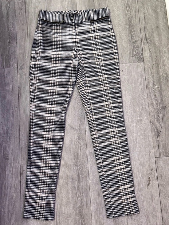 J. McLaughlin Pants - J. McLaughlin Black & Cream Plaid Slim Pants